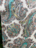 60s Paisley Silk evening scarf gents SF076 Vintage Scarf Authentic Vintage 