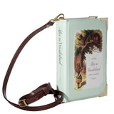 Alice in Wonderland Turquoise Book Crossbody Handbag Bag Well Read Company 