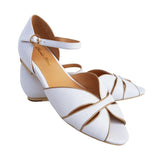 The fabulous Athina Flats in White / 36 by Charlie Stone at Voluptuous Vintage
