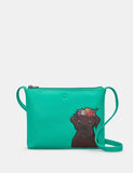 **Bailey The Chocolate Labrador Cross Body Bag Bag Yoshi Turquoise 