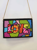 BEADED LEATHER #LOVE ART Bag Ricki designs 
