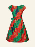 The fabulous Beatrice Camellia Organic Dress in Audrey by Palava at Voluptuous Vintage