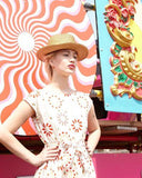 The fabulous Beatrice Ice Cream Organic Dress in  by Palava at Voluptuous Vintage