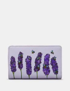 **Bees Love Lavender Oxford Leather Purse Purse Yoshi Plum 