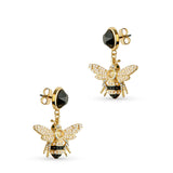 **Bejewelled Bee Drop Earrings Earrings Bill Skinner 