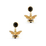 **Bejewelled Bee Drop Earrings Earrings Bill Skinner Gold 