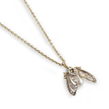 Bejewelled Moth Pendant Tahitian Pearl Necklace Bill Skinner 