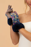 **Bernadette Folk Art Floral Gloves Gloves Powder 