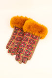 *Bernadette Gloves - Mustard Mosaic Mustard Gloves Powder 