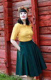 The fabulous Bonnie Full Circle Skirt in Green / Audrey by Daisy Dapper at Voluptuous Vintage