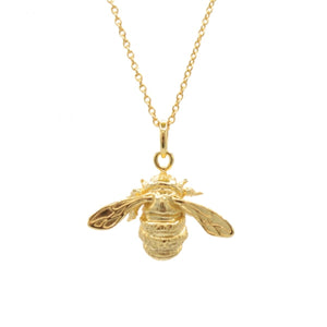 **Bumble Bee Pendant Necklace Bill Skinner Gold 