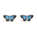 **Butterfly Stud Earrings Earrings Bill Skinner Blue 