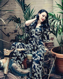 The fabulous Chiara Jumpsuit in  by Hell Bunny at Voluptuous Vintage