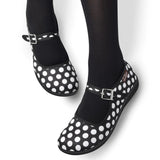 **Chocolaticas Black Polka Mary Jane Flat Shoes Shoes Hot Chocolate Design 