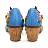 *Chocolaticas Cuckoo Mid Heel Mary Jane Pumps Shoes Hot Chocolate Design 