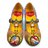 *Chocolaticas Cuckoo Mid Heel Mary Jane Pumps Shoes Hot Chocolate Design Multi UK 3 