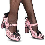 **Chocolaticas Lingerie High Heel Mary Jane Pumps Shoes Hot Chocolate Design 