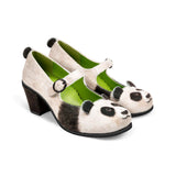 **Chocolaticas Panda Mid Heel Mary Jane Pumps Shoes Hot Chocolate Design 