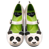 **Chocolaticas Panda Mid Heel Mary Jane Pumps Shoes Hot Chocolate Design Beige UK 3 