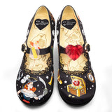 *Chocolaticas Pirate Mid Heel Mary Jane Pumps Shoes Hot Chocolate Design Multi UK 3 