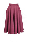 #Cindy Circle Skirt Skirt Pretty Retro Dark Rose Audrey 
