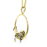 *Clouded Leopard Hoop Pendant Necklace Bill Skinner 