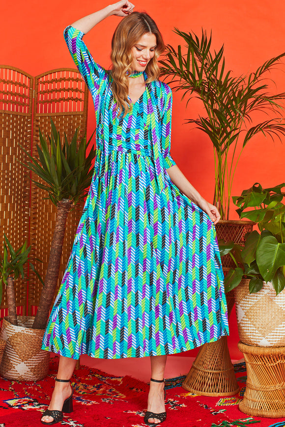 crawford maxi dress BuddyLove | Crawford Ruffle Sleeve Maxi Dress