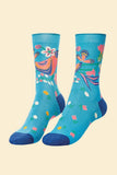 **Dainty Birdie Bamboo Ankle Socks Socks Powder Blue One Size 