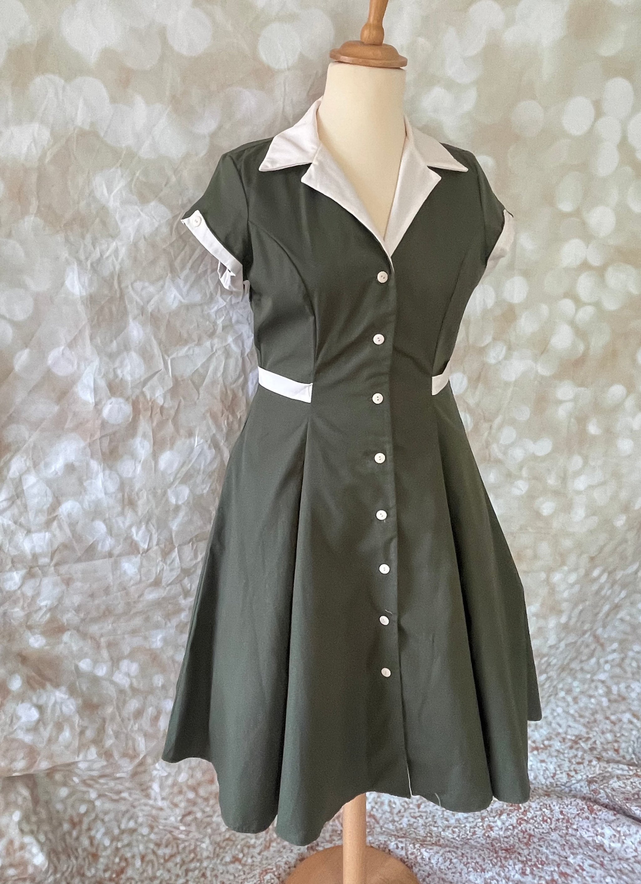 slim fit dress slacks Heartbreaker 50s Style Diner Dress – Voluptuous Vintage