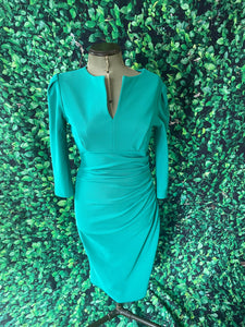 Diva Catwalk Wiggle 50s Inspired Bodycon Dress RR Dress Retro Revibe Green Large 