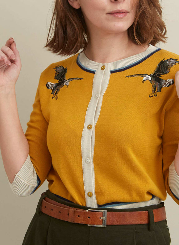 The fabulous Eagle Organic Vera Cardigan in  by Palava at Voluptuous Vintage