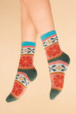 Fair Isle Cosy Socks Socks Powder Petal One Size 