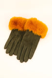 Faux Fur Trimmed Bettina Gloves Gloves Powder 