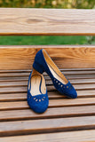 The fabulous Hallstatt Cutaway Suede Pumps in  by Charlie Stone at Voluptuous Vintage