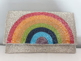 /Handbeaded Luxury Rainbow Clutch Bag Bag Rikki Silver 