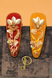 **Jewelled Hairclips Gift Set Hair Claws & Clips Powder Coral 