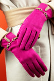 **Kylie Equestrian Suedette Gloves Gloves Powder Fuchsia One Size 