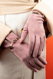**Kylie Equestrian Suedette Gloves Gloves Powder Petal One Size 