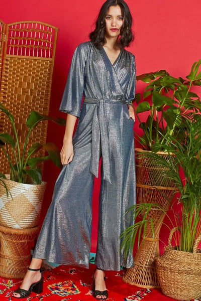 Laurie Metallic Jumpsuit Voluptuous Vintage