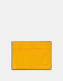 **Letter Press Monogram Leather Card Holder Card Holder Yoshi Mustard I 