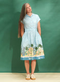**Louise Kew Gardens Organic Dress Dress Palava Blue Audrey 