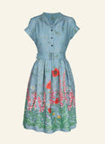 The fabulous ****Louise Wildflower Cotton Linen Dress in Bette by Palava at Voluptuous Vintage