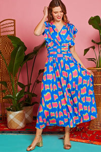 **Lucasta Coachella Maxi Dress Dress Onjenu Blue Audrey 