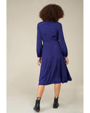The fabulous Luna Slinky Wrap Dress in  by Emily & Fin at Voluptuous Vintage