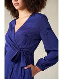 The fabulous Luna Slinky Wrap Dress in  by Emily & Fin at Voluptuous Vintage