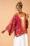 #Luxury Enchanted Evening Doe Kimono Jacket Jacket Powder Fuchsia One Size 
