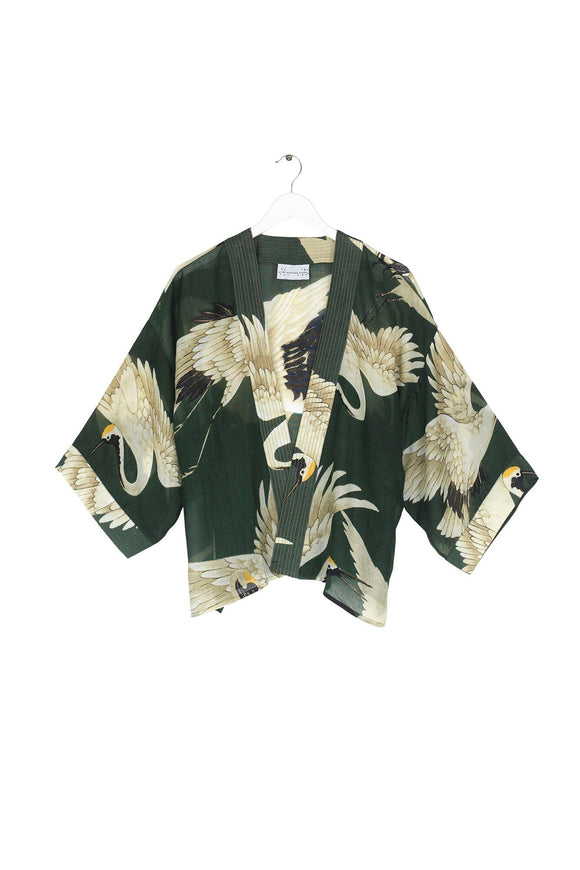 Luxury Stork Mini Kimono Jacket Jacket One Hundred Stars Green One Size 