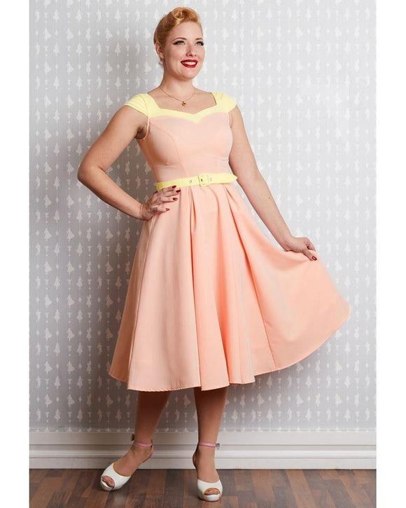 The fabulous Merryweather Swing Dress in Audrey by Miss Candyfloss at Voluptuous Vintage