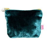 The fabulous Mini Silk Velvet Coin Purse in Teal by Lua at Voluptuous Vintage