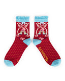 The fabulous Monogrammed Bamboo Socks A in  by Powder at Voluptuous Vintage